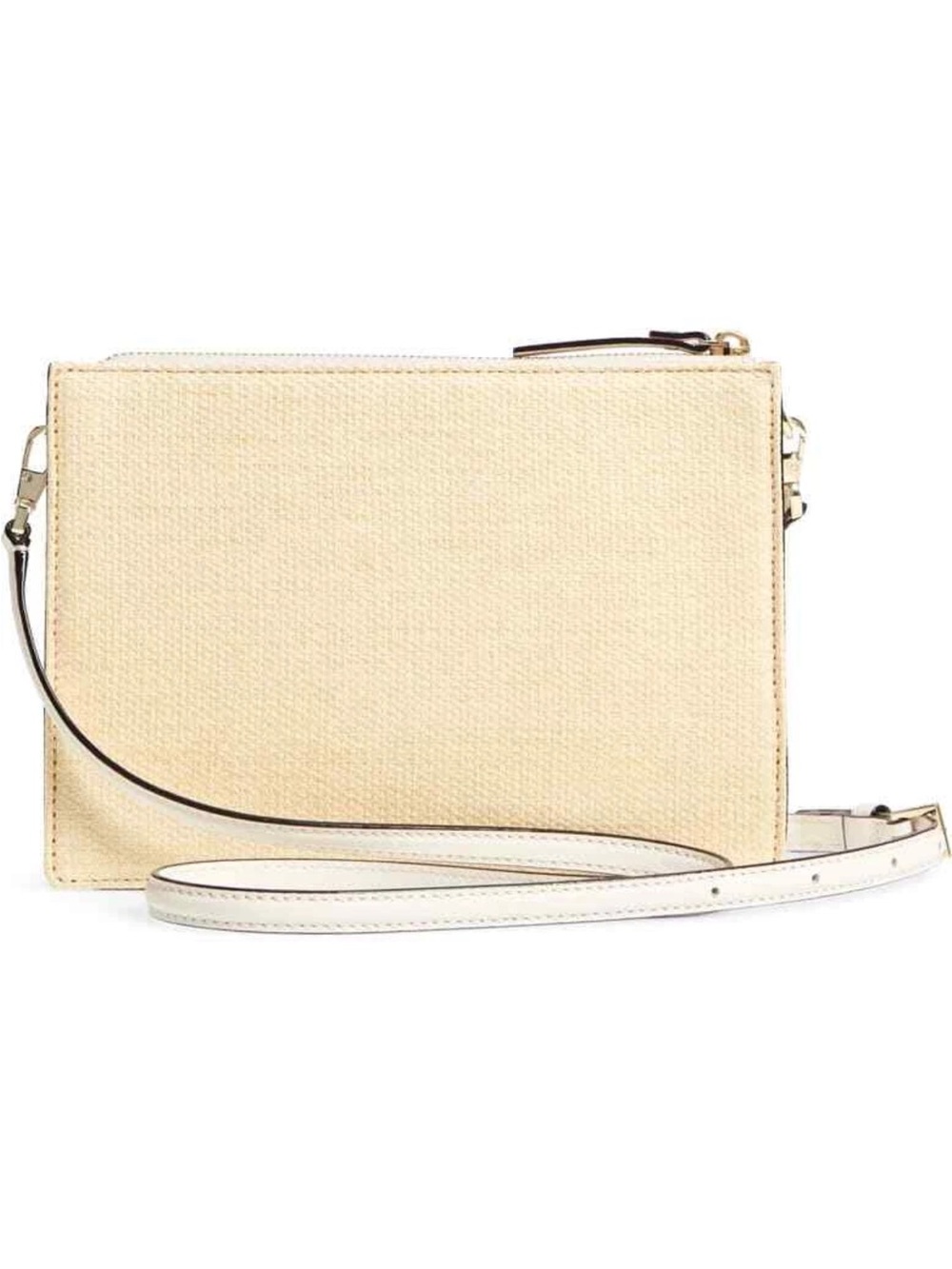 kate spade White and Natural Raffia Convertible Crossbody - Picture 11 of 12
